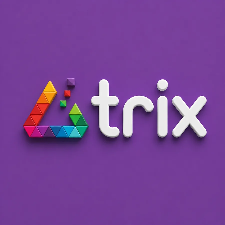 Logo 3D da Trix, agência de marketing digital