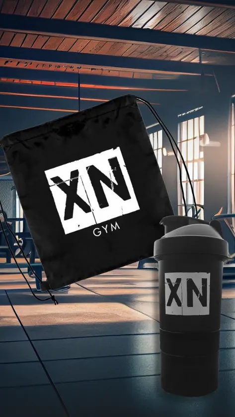 Mochila y shaker personalizados XN GYM